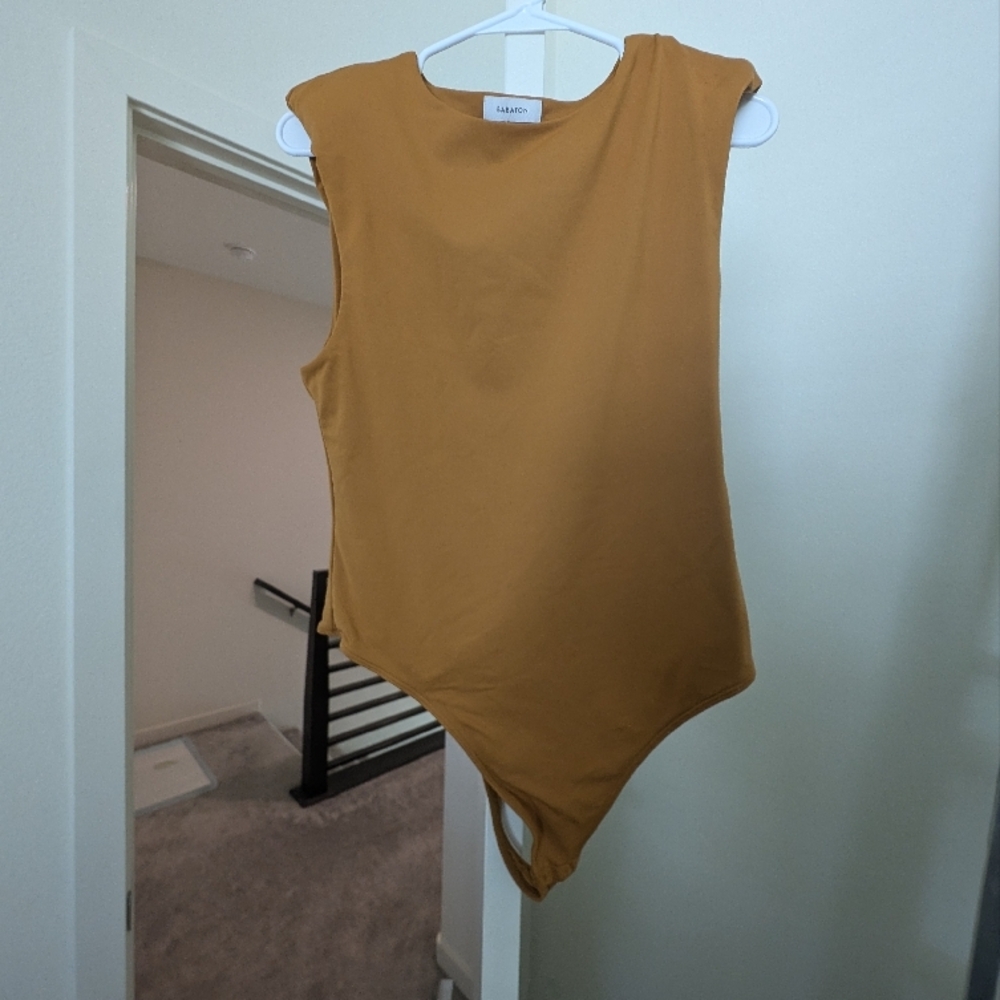 Aritzia Mustard Yellow Bodysuit